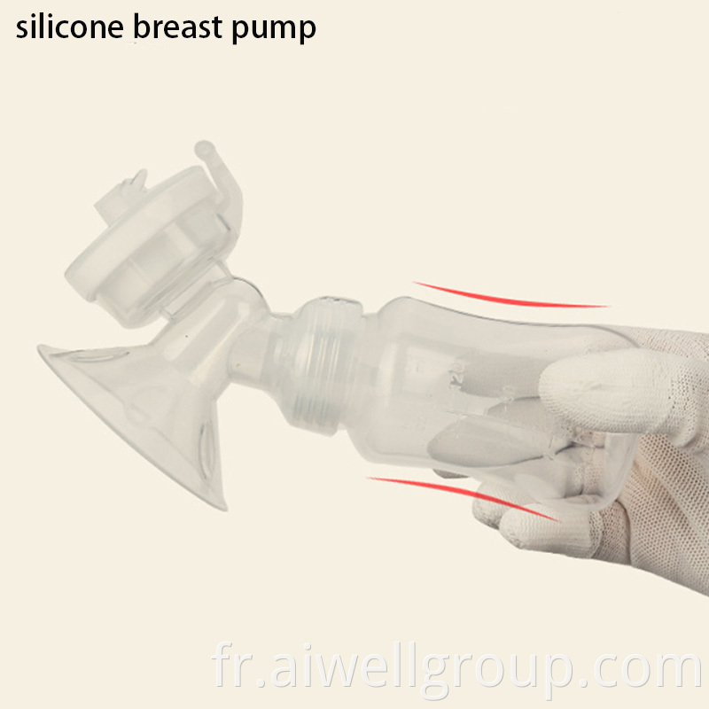 Manual silicone breast pump